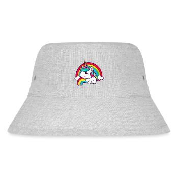 Unicorn rainbow - Stanley/Stella Recycled Bucket Hat - heather grey - Front