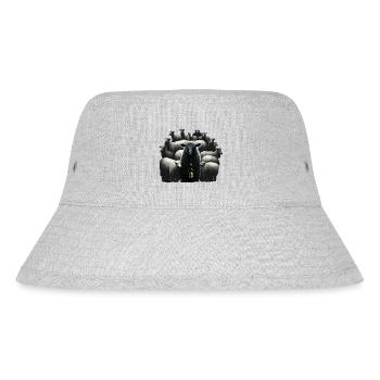 Cool black sheep with beer - Stanley/Stella Recycled Bucket Hat - heather grey - Front