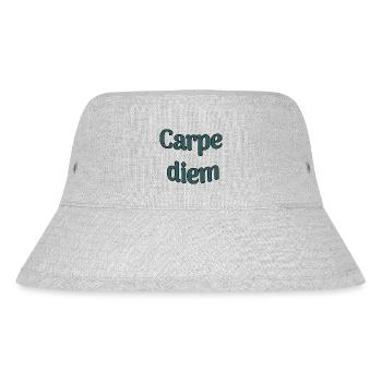 Carpe diem - Stanley/Stella recycelter Bucket Hat - Grau meliert - Vorne