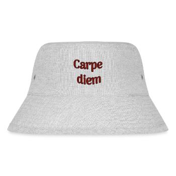 Carpe diem - Stanley/Stella recycelter Bucket Hat - Grau meliert - Vorne