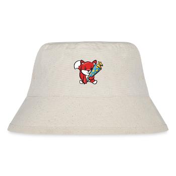 Cunning fox with sugar cone - Stanley/Stella Recycled Bucket Hat - natural - Front