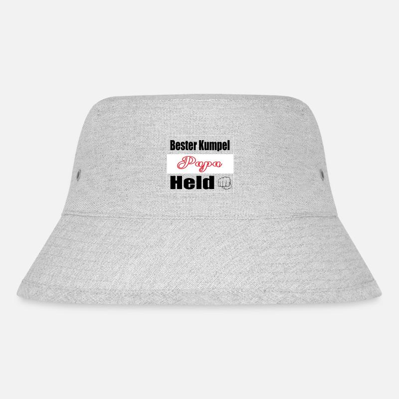 Papa, bester Freund, Held - Stanley/Stella recycelter Bucket Hat - Grau meliert