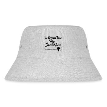 Ice Cream Time - Cooles Design - Stanley/Stella recycelter Bucket Hat - Grau meliert - Vorne