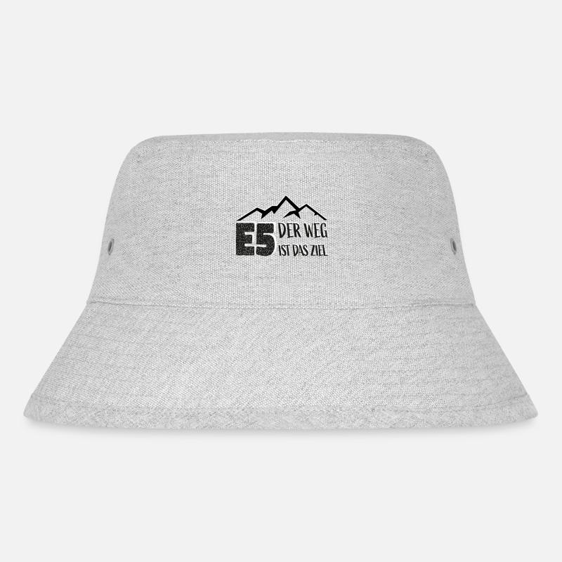 Alpenüberquerung E5 Der Weg ist das Ziel - Stanley/Stella recycelter Bucket Hat - Grau meliert