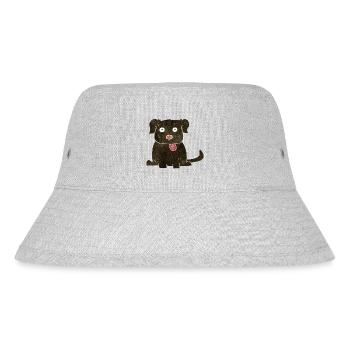 Hund - Stanley/Stella recycelter Bucket Hat - Grau meliert - Vorne