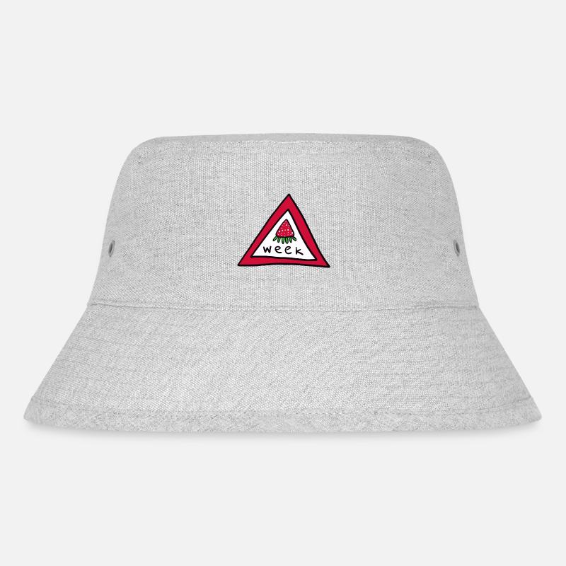 strawberryweek - Erdbeerwoche - Stanley/Stella recycelter Bucket Hat - Grau meliert