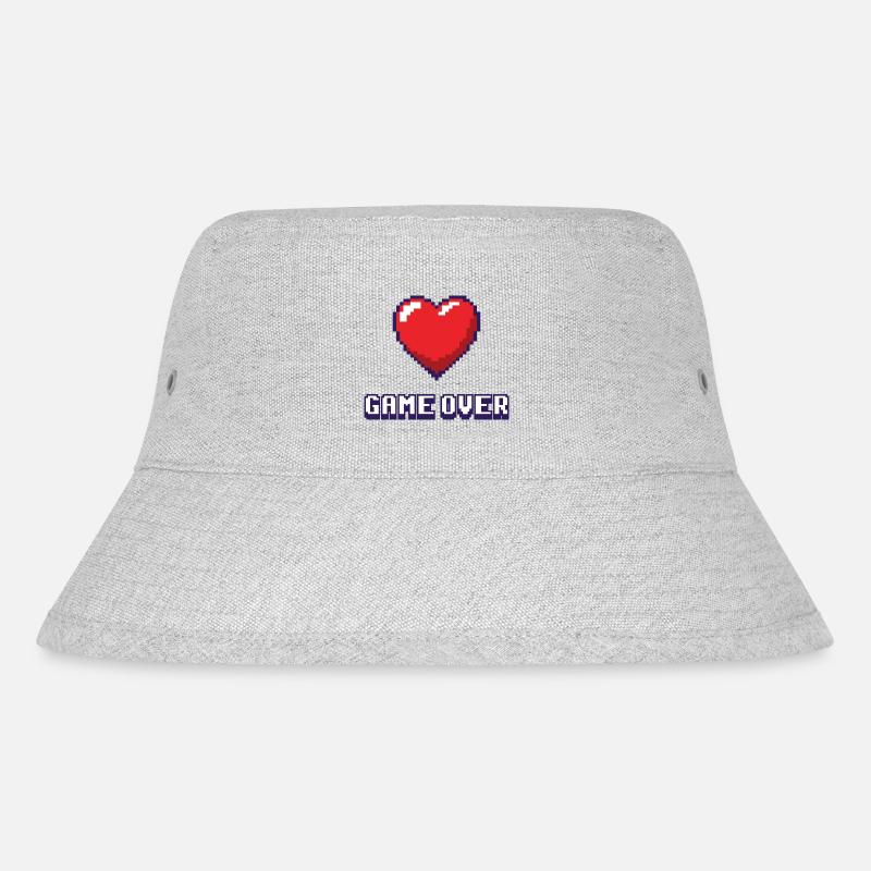 Game Over purple 2 - Stanley/Stella Recycled Bucket Hat - heather grey