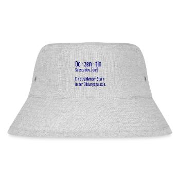 Dozentin Dozentinnen Schule Pädagogin Unterricht - Stanley/Stella recycelter Bucket Hat - Grau meliert - Vorne