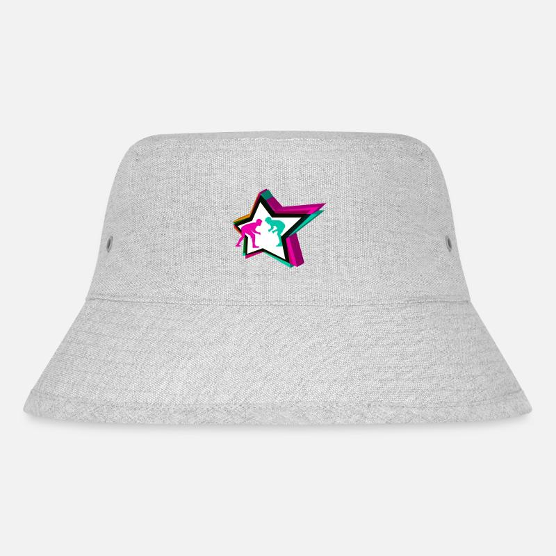Ringer Star - Stanley/Stella recycelter Bucket Hat - Grau meliert