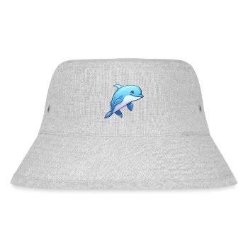 Delfin - Stanley/Stella recycelter Bucket Hat - Grau meliert - Vorne