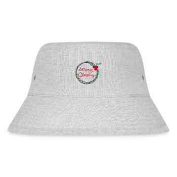 Couronne de baies de houx de Noël - Bob recyclé Stanley/Stella - gris chiné - Devant
