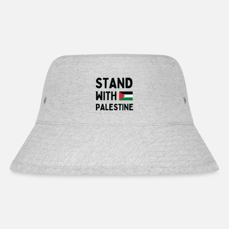 Stand With Palestine - Stanley/Stella Recycled Bucket Hat - heather grey