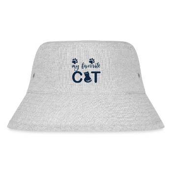 cat favorite - Stanley/Stella recycelter Bucket Hat - Grau meliert - Vorne