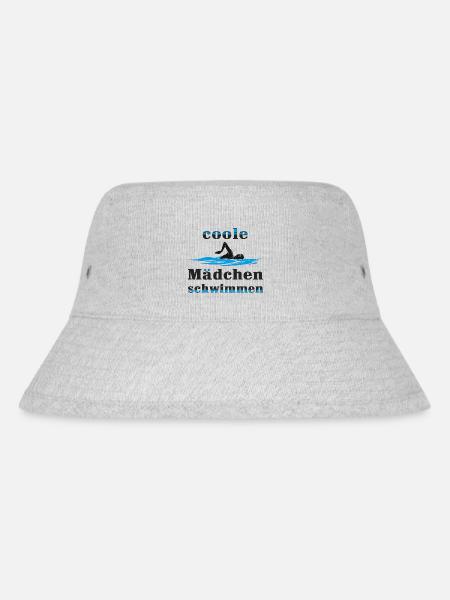 Coole Mädchen schwimmen - Stanley/Stella recycelter Bucket Hat - Grau meliert
