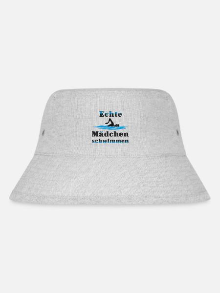 Echte Mädchen schwimmen - Stanley/Stella recycelter Bucket Hat - Grau meliert