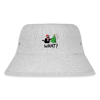 Freche Katze Weihnachtsbaum Katzenmama Geschenk - Stanley/Stella recycelter Bucket Hat - Grau meliert - Vorne