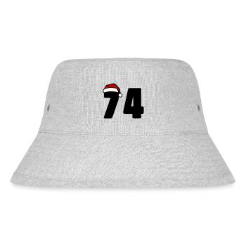 74 Number Christmas - Stanley/Stella Recycled Bucket Hat - heather grey - Front
