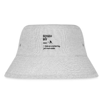 Squash Boy Squash Tennis Player Raquetball Sports - Stanley/Stella Recycled Bucket Hat - heather grey - Front