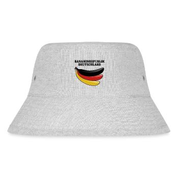 Bananenrepublik Deutschland Satire - Stanley/Stella recycelter Bucket Hat - Grau meliert - Vorne