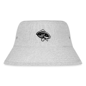 Karpfen kreativ schwarz - Stanley/Stella recycelter Bucket Hat - Grau meliert - Vorne