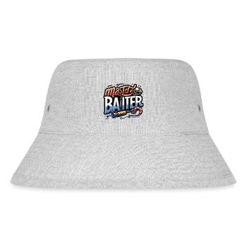 Humorvolles "Master Baiter" T-Shirt mit Angelmotiv - Stanley/Stella recycelter Bucket Hat - Grau meliert - Vorne