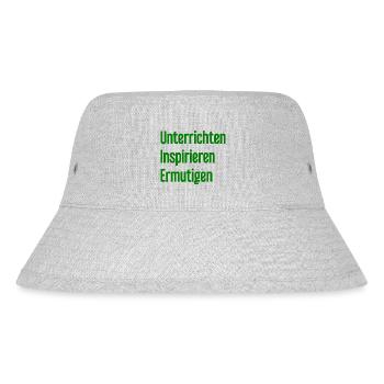 Teaching Inspiring Encouraging - Stanley/Stella Recycled Bucket Hat - heather grey - Front