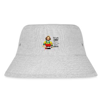 Retro woman housewife sarcastic design - Stanley/Stella recycelter Bucket Hat - Grau meliert - Vorne