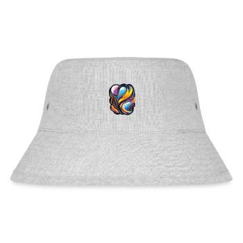 Kreativer Ausdruck: Bunte Wellen der Inspiration - Stanley/Stella recycelter Bucket Hat - Grau meliert - Vorne