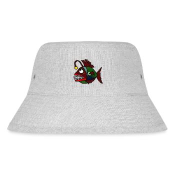 Anglerfisch - Stanley/Stella recycelter Bucket Hat - Grau meliert - Vorne