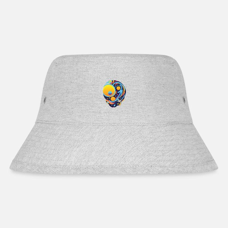 Abstrakte Gedanken: Ein Farbenmeer - Stanley/Stella recycelter Bucket Hat - Grau meliert