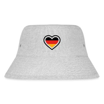 German Sports Teams - Heart - Stanley/Stella Recycled Bucket Hat - heather grey - Front