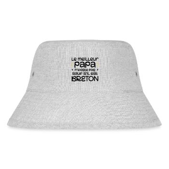 The best dad does not exist unless he is Breton - Stanley/Stella Recycled Bucket Hat - heather grey - Front