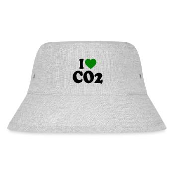 I love co2 - Stanley/Stella recycelter Bucket Hat - Grau meliert - Vorne