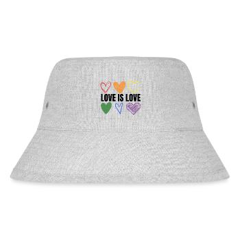 PRIDE Love is love black - Stanley/Stella recycelter Bucket Hat - Grau meliert - Vorne