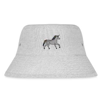 Cute Unicorn - Stanley/Stella Recycled Bucket Hat - heather grey - Front