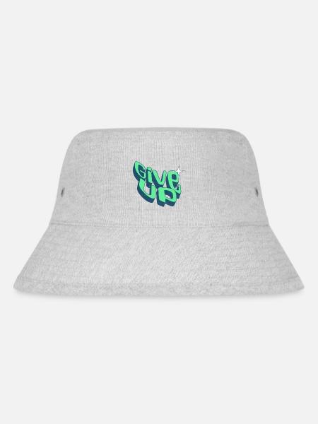 Give Up - Stanley/Stella recycelter Bucket Hat - Grau meliert