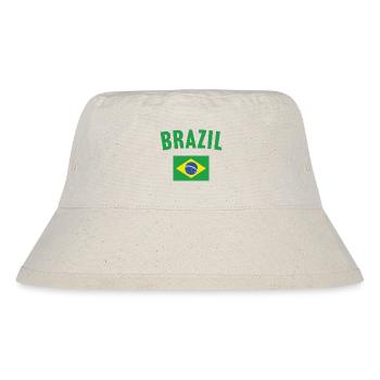 Brazil Flag - Stanley/Stella Recycled Bucket Hat - natural - Front