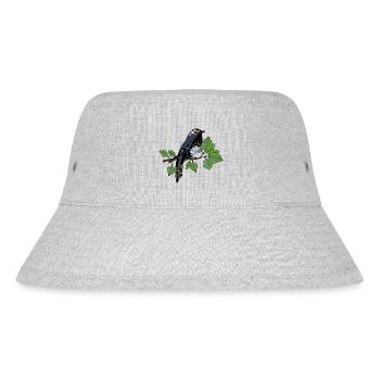 Bunter Vogel - Stanley/Stella recycelter Bucket Hat - Grau meliert - Vorne