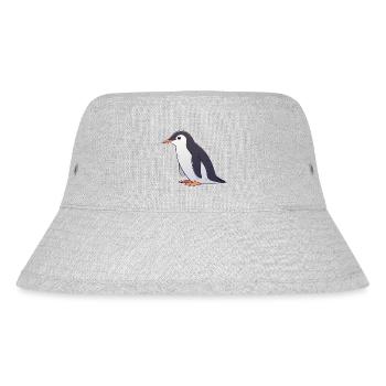 Pinguin - Stanley/Stella recycelter Bucket Hat - Grau meliert - Vorne