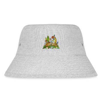 Katzen - Stanley/Stella recycelter Bucket Hat - Grau meliert - Vorne