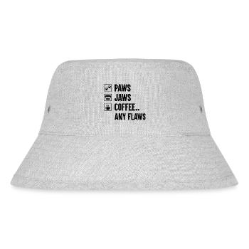 Pfoten Kiefer Kaffee Alle Fehler Koffein Liebhaber Boxershorts - Stanley/Stella recycelter Bucket Hat - Grau meliert - Vorne