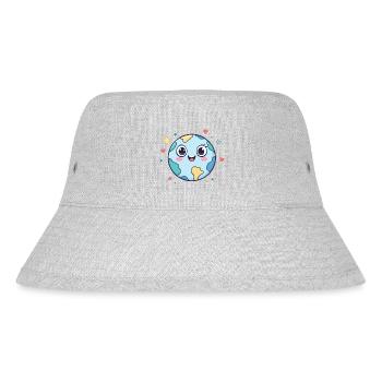 Erde - Stanley/Stella recycelter Bucket Hat - Grau meliert - Vorne