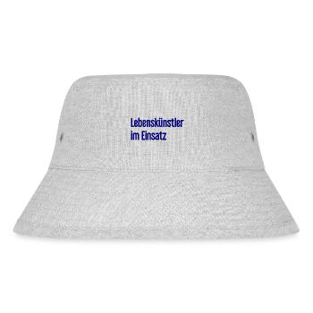 Lebenskünstler im Einsatz - Stanley/Stella recycelter Bucket Hat - Grau meliert - Vorne