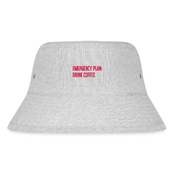 Coffee Contingency Plan - Stanley/Stella Recycled Bucket Hat - heather grey - Front