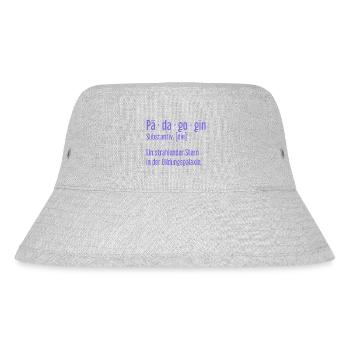 Pädagogin Pädagoginnen Schule Lehrerin Unterricht - Stanley/Stella recycelter Bucket Hat - Grau meliert - Vorne