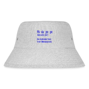 Pädagoge Pädagogen Schule Lehrer Unterricht - Stanley/Stella recycelter Bucket Hat - Grau meliert - Vorne