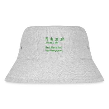 Pädagogin Pädagoginnen Schule Lehrerin Unterricht - Stanley/Stella recycelter Bucket Hat - Grau meliert - Vorne