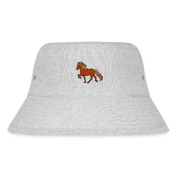 Icelandic horse, fox, lighter - Stanley/Stella Recycled Bucket Hat - heather grey - Front