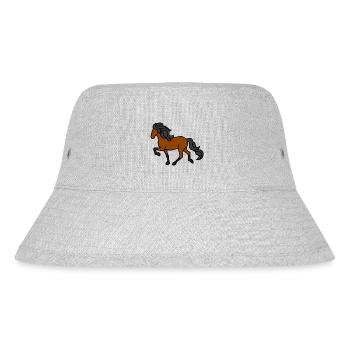 Icelandic horse, browner, lighter - Stanley/Stella Recycled Bucket Hat - heather grey - Front