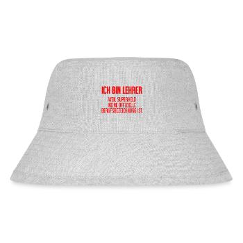 Lehrer - Mein offizieller Superhelden-Beruf! - Stanley/Stella recycelter Bucket Hat - Grau meliert - Vorne